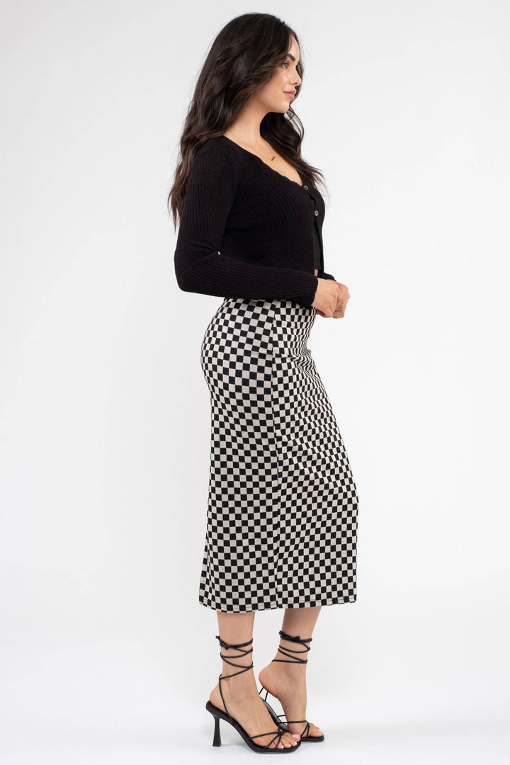 Blu Pepper - Black V-Neck Two-Button Knit Cardigan 3