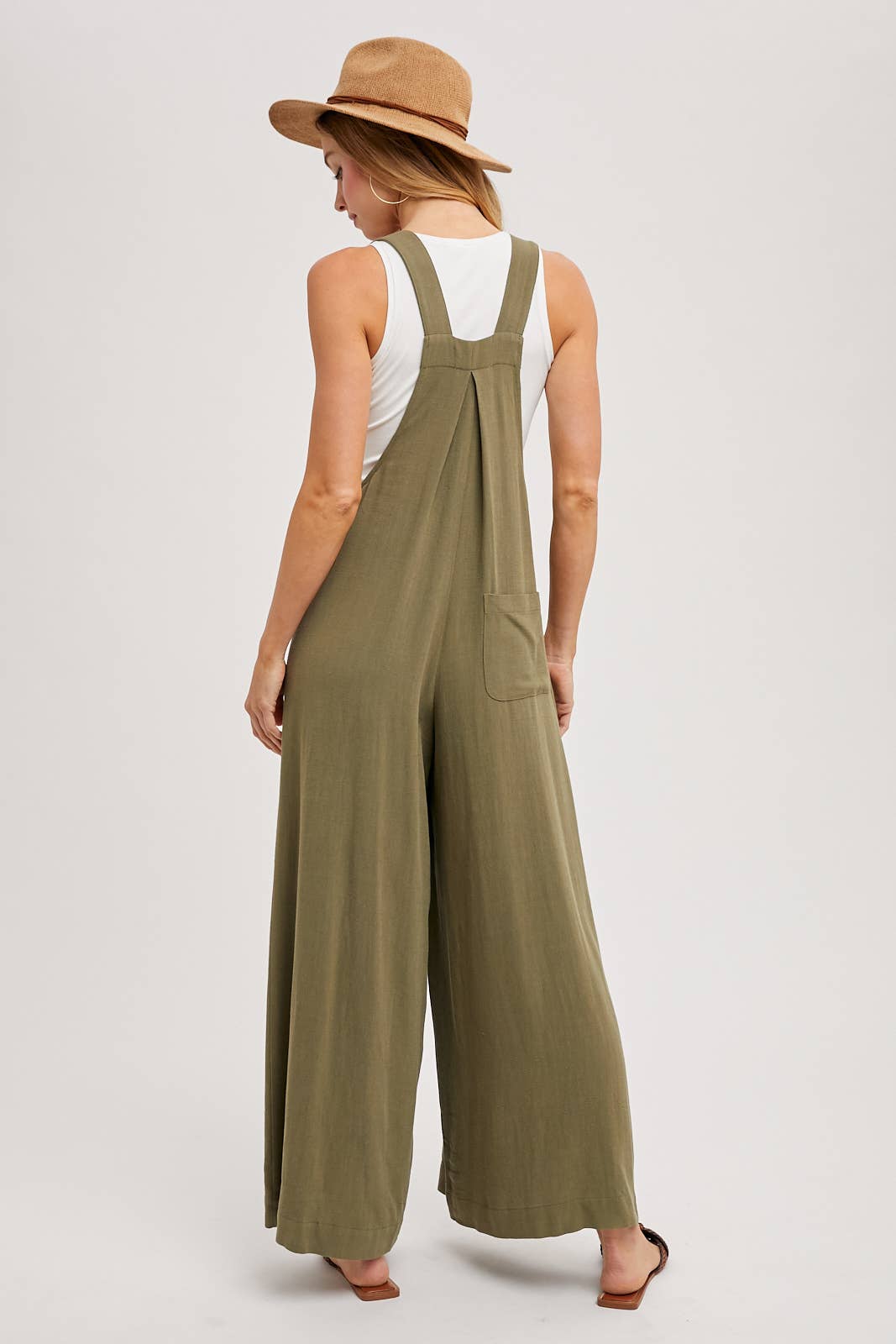 Bluivy - Flowy Wide Leg Overall Jumpsuit