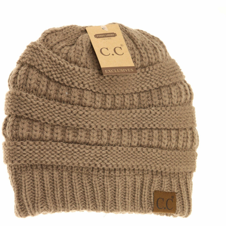 C.C Beanie Fuzzy Lined Cc Beanie Hat25