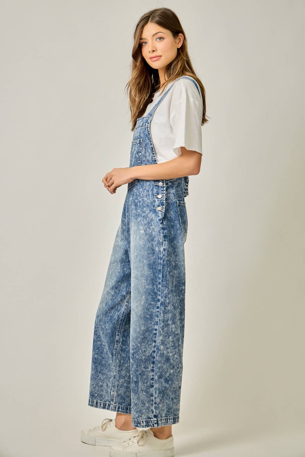 Mystree Washed Blue Denim Overalls 3