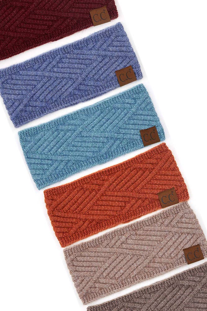 Hana - C.C. Diagonal-Stripe Crisscross Headwrap