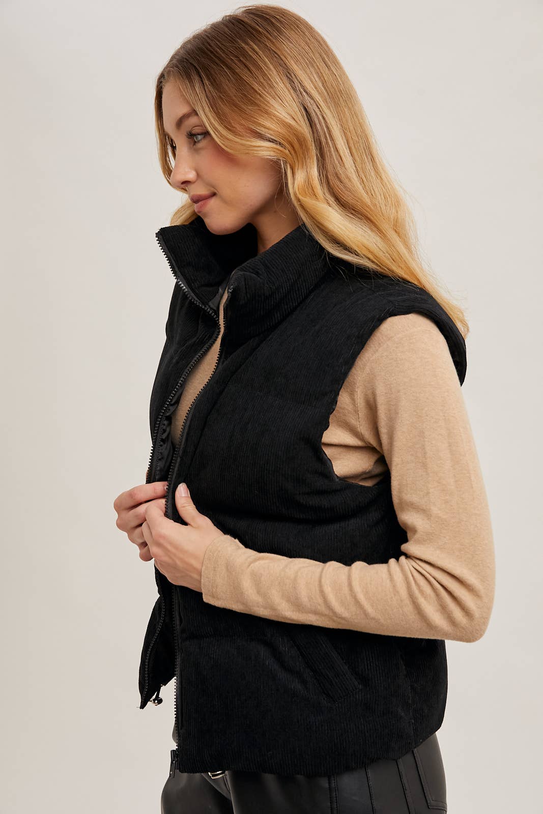 Bluivy Corduroy Quilted Puffer Vest