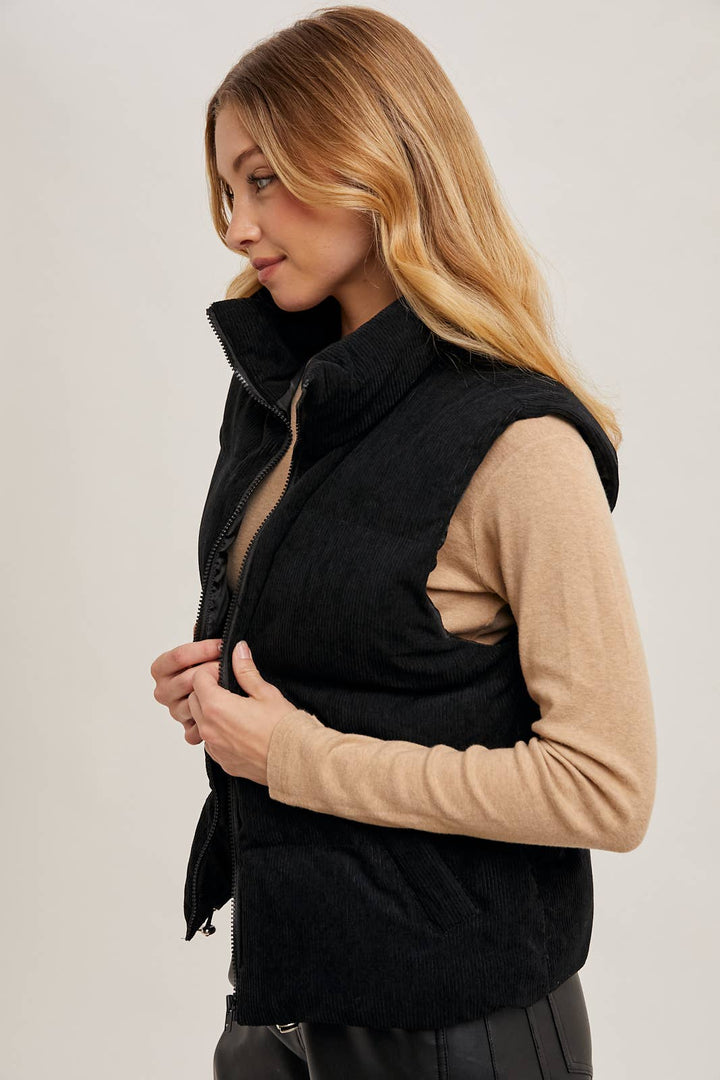 Bluivy Corduroy Quilted Puffer Vest