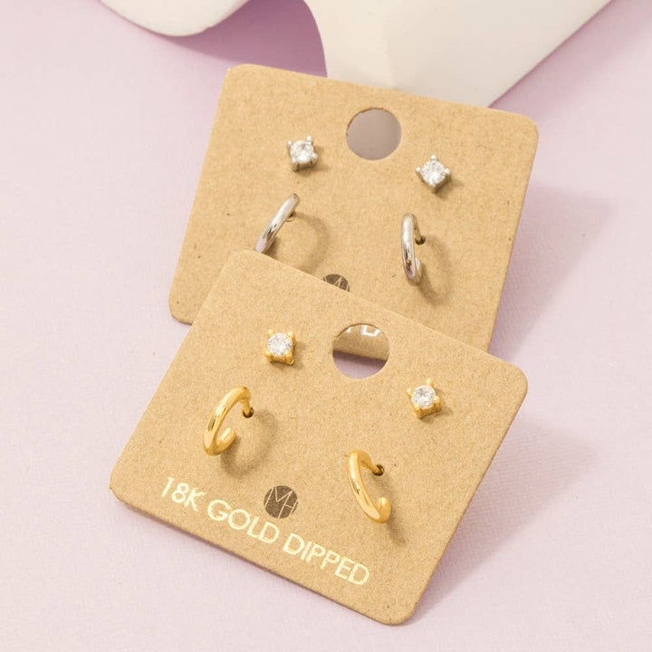 Fame Accessories - Mini Four Piece Post Stud Earrings