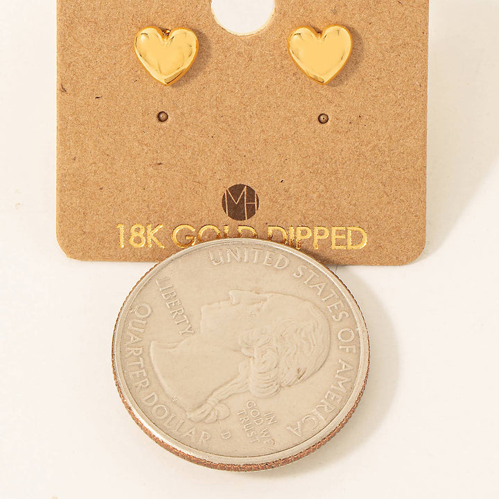Mini Heart Stud Earrings gold1