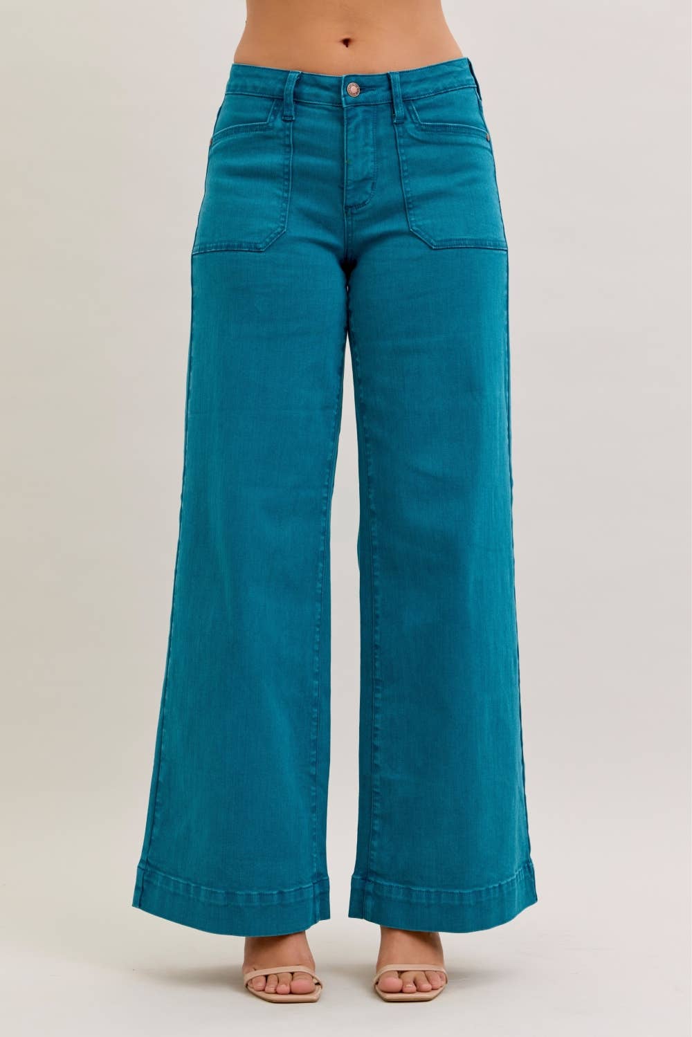 Judy Blue Jeans - Mr. Utility Wide Leg Jeans Teal