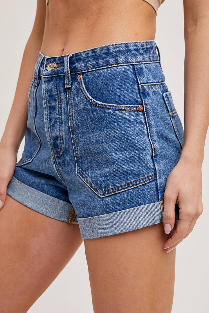 Bluivy - Western Pocket Denim Shorts Med.Wash 6