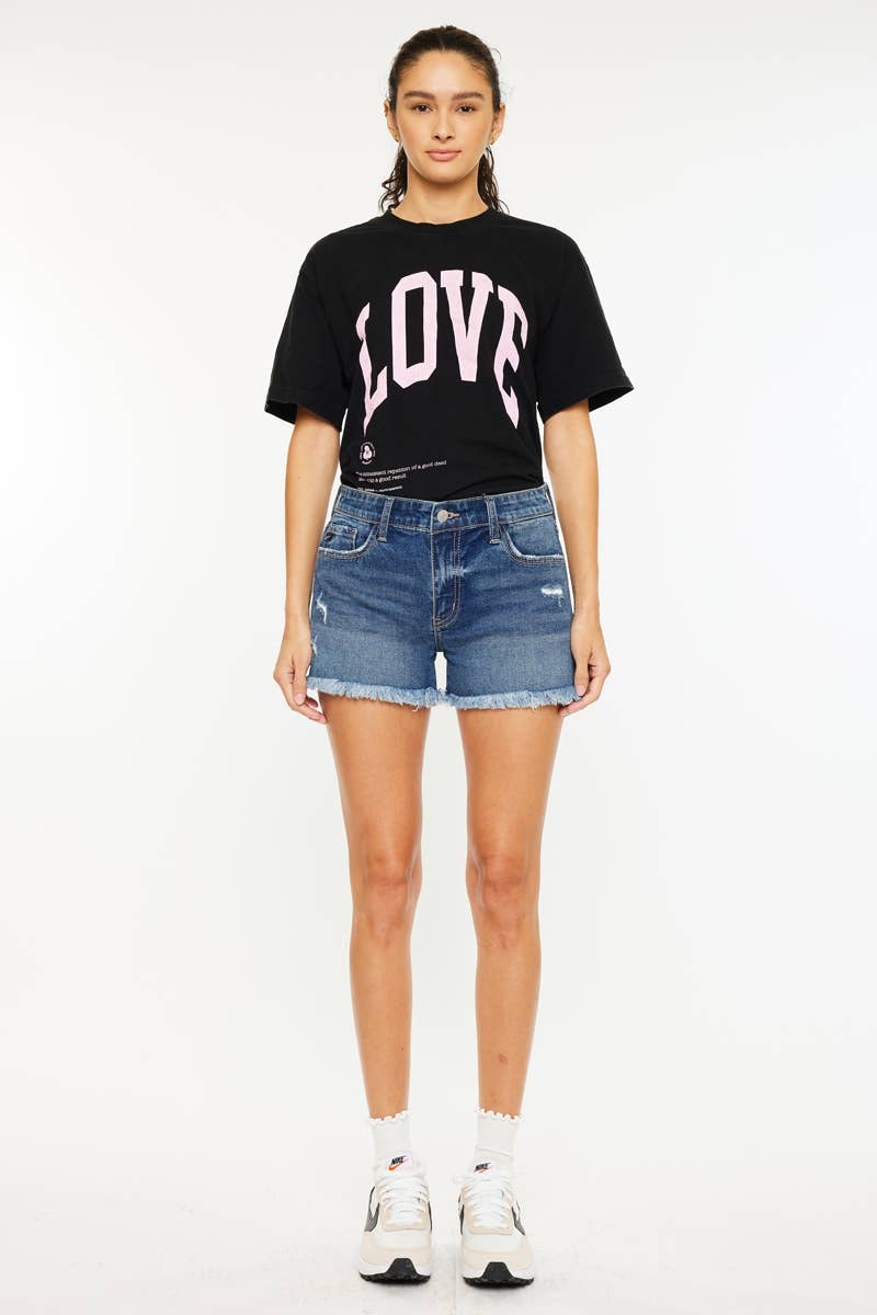 Kan Can USA Mid Rise Denim Shorts Dark wash 5