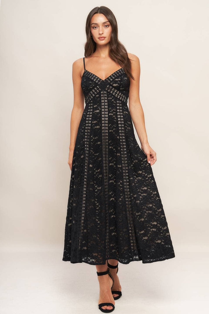 Woven Lace Mmidi Dress1