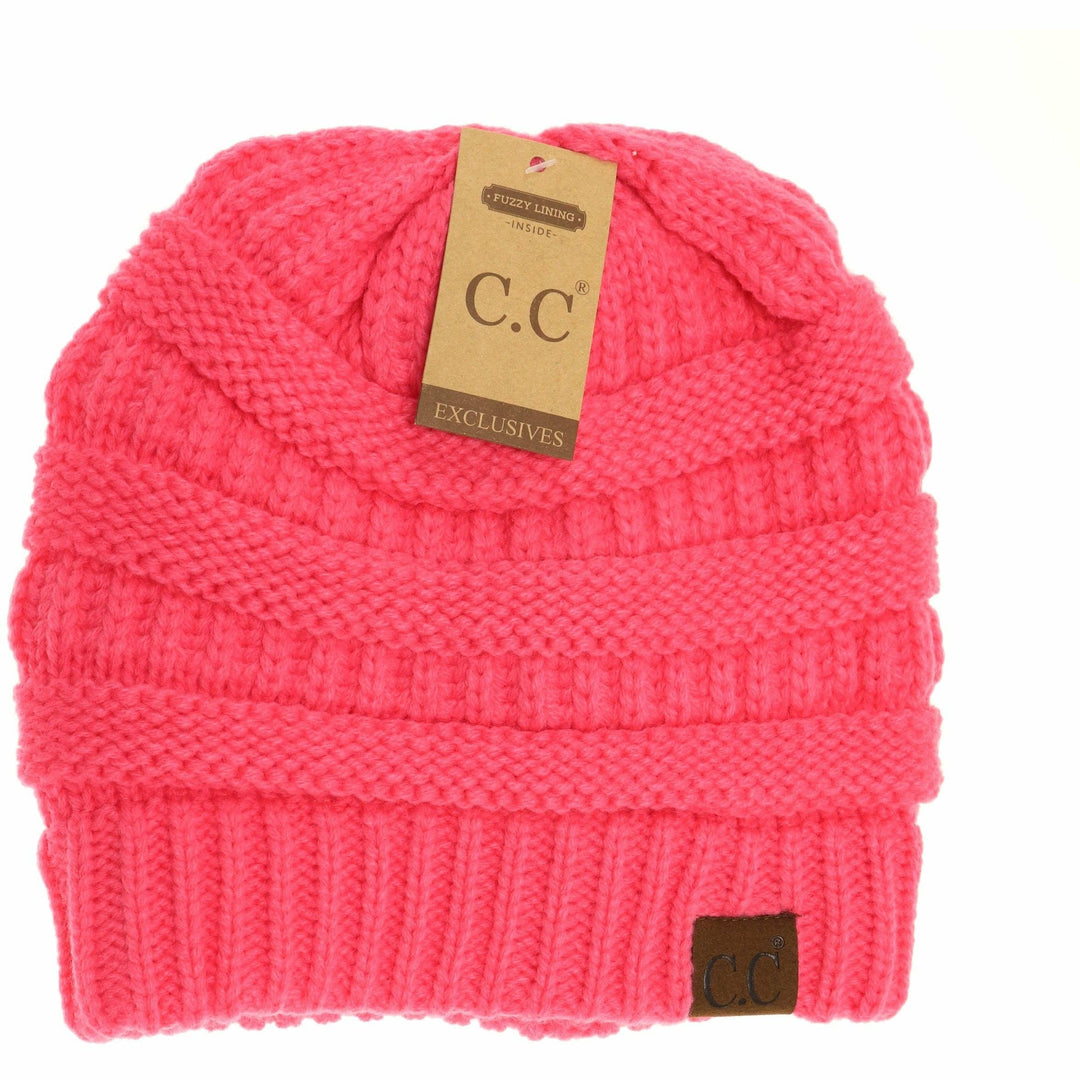 C.C Beanie Fuzzy Lined Cc Beanie Hat25