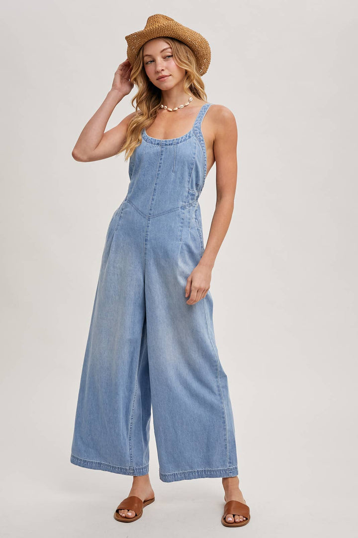 Bluivy Denim Overall Jumpsuit Light Wash 3