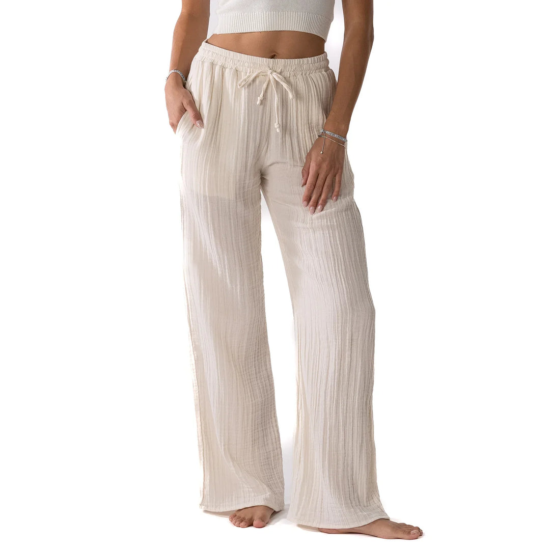 Lotus and Luna Cream Cabana Pants