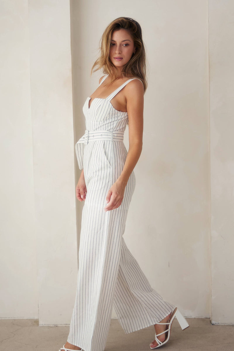 Striped Bustier Jumpsuit