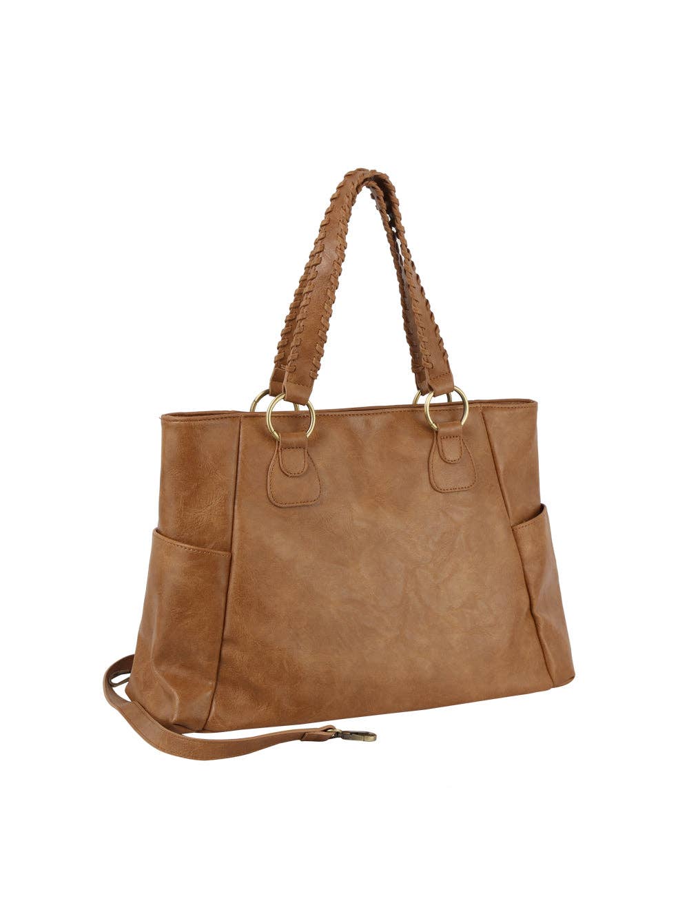 Fashion Braided Handle Daily Tote tan