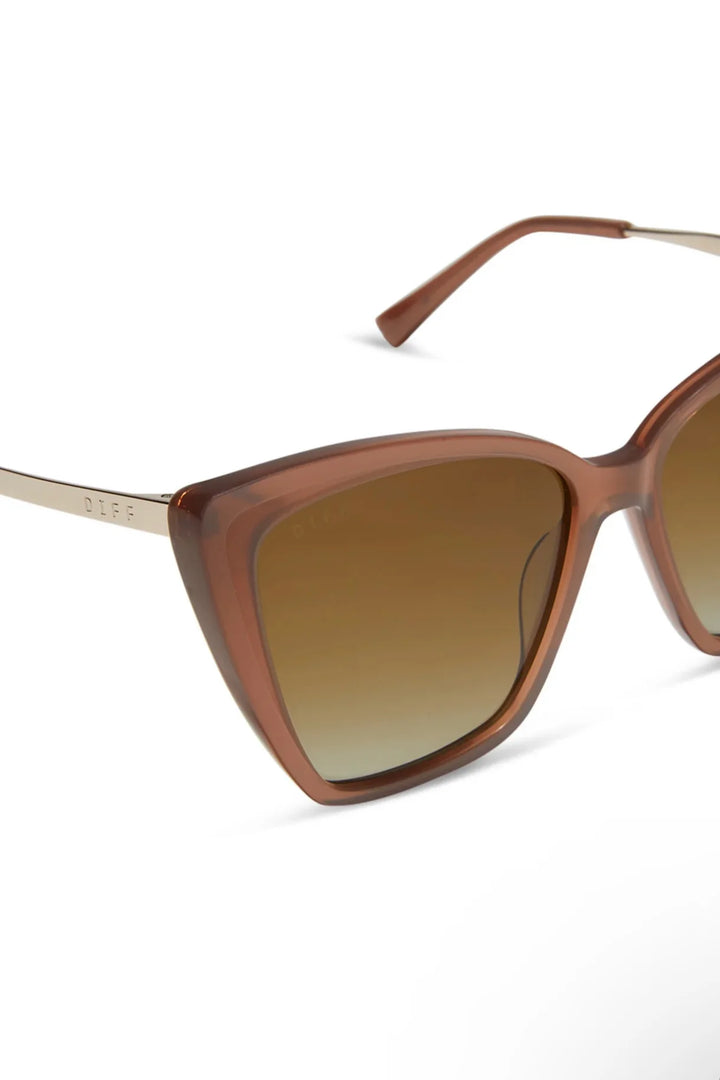 DIFF Becky II Macchiato Brown Gradient Polarized Sunglasses 3