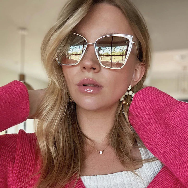 DIFF Eyewear Becky Sunglasses Gold Flash/Brown Gradient 5