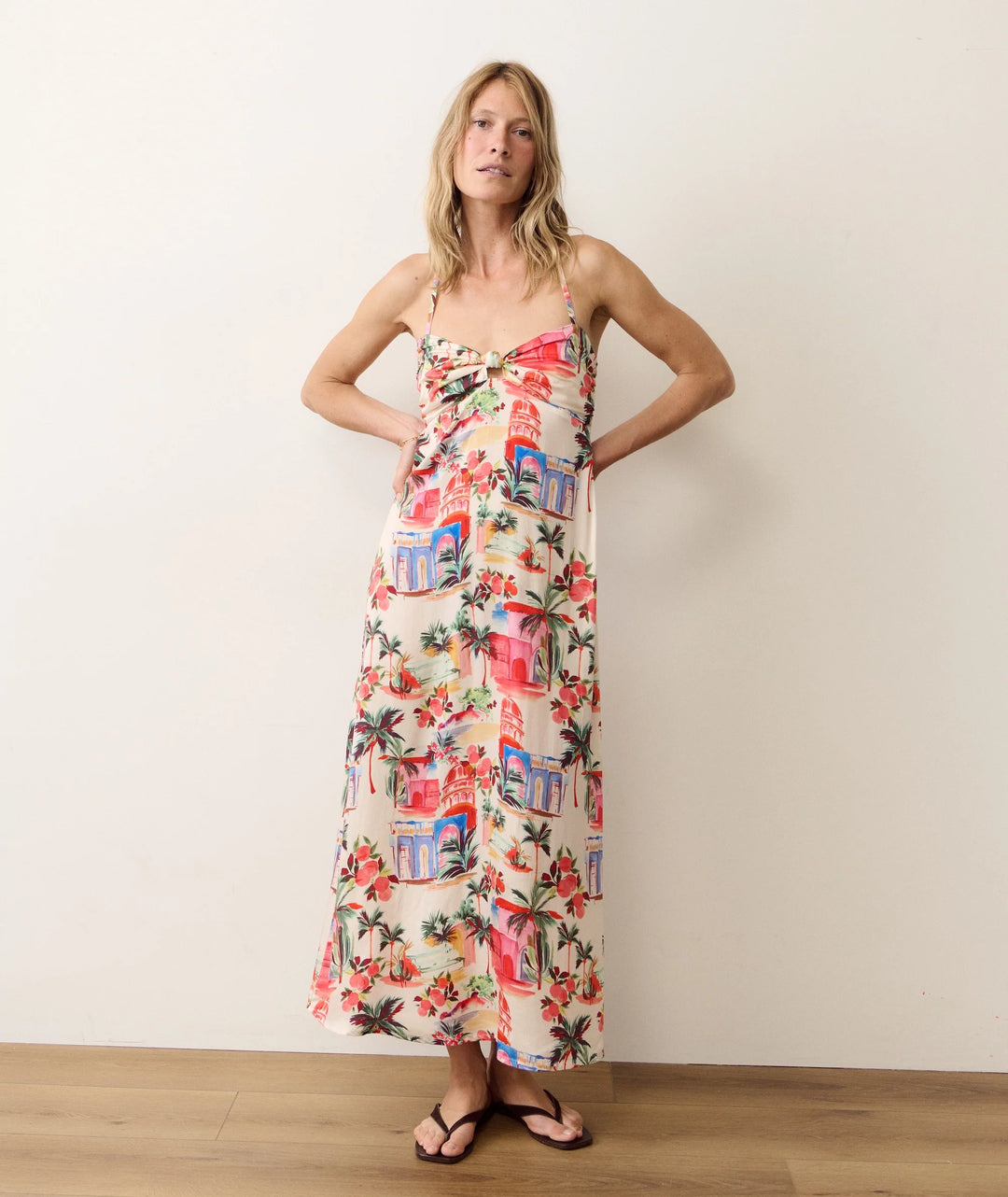 Marine Layer Paloma Halter Dress - Palmas Print 5