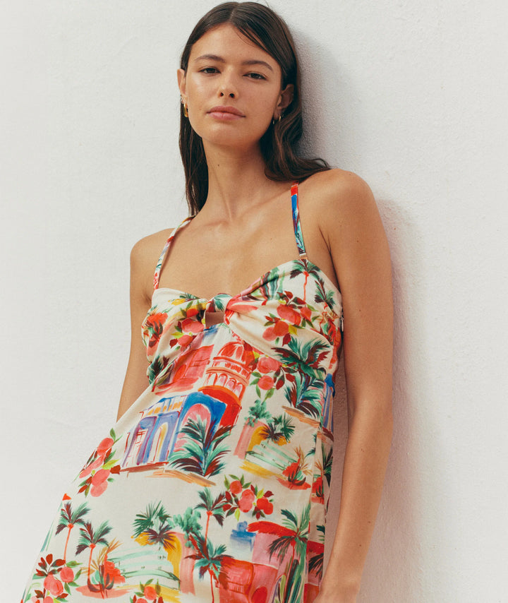 Marine Layer Paloma Halter Dress - Palmas Print 2