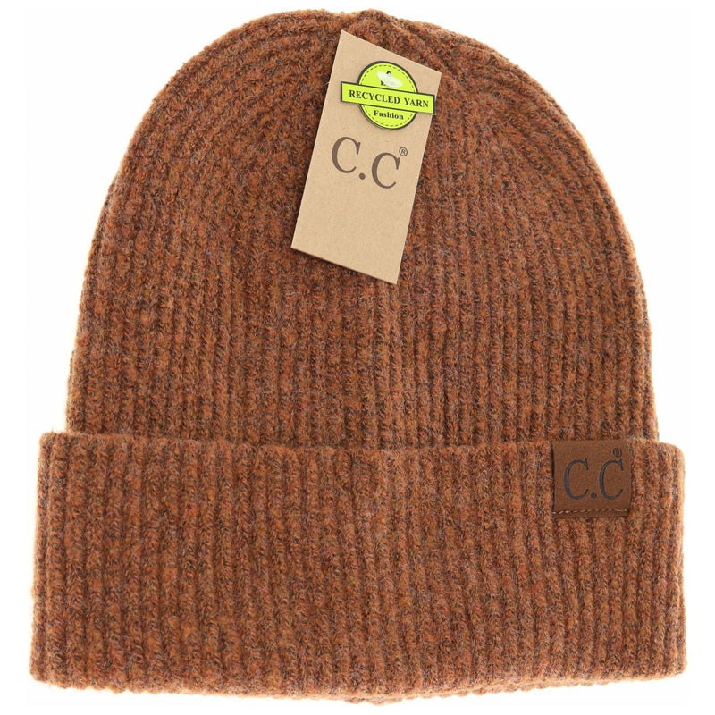 C.C Soft Ribbed Cuff Beanie