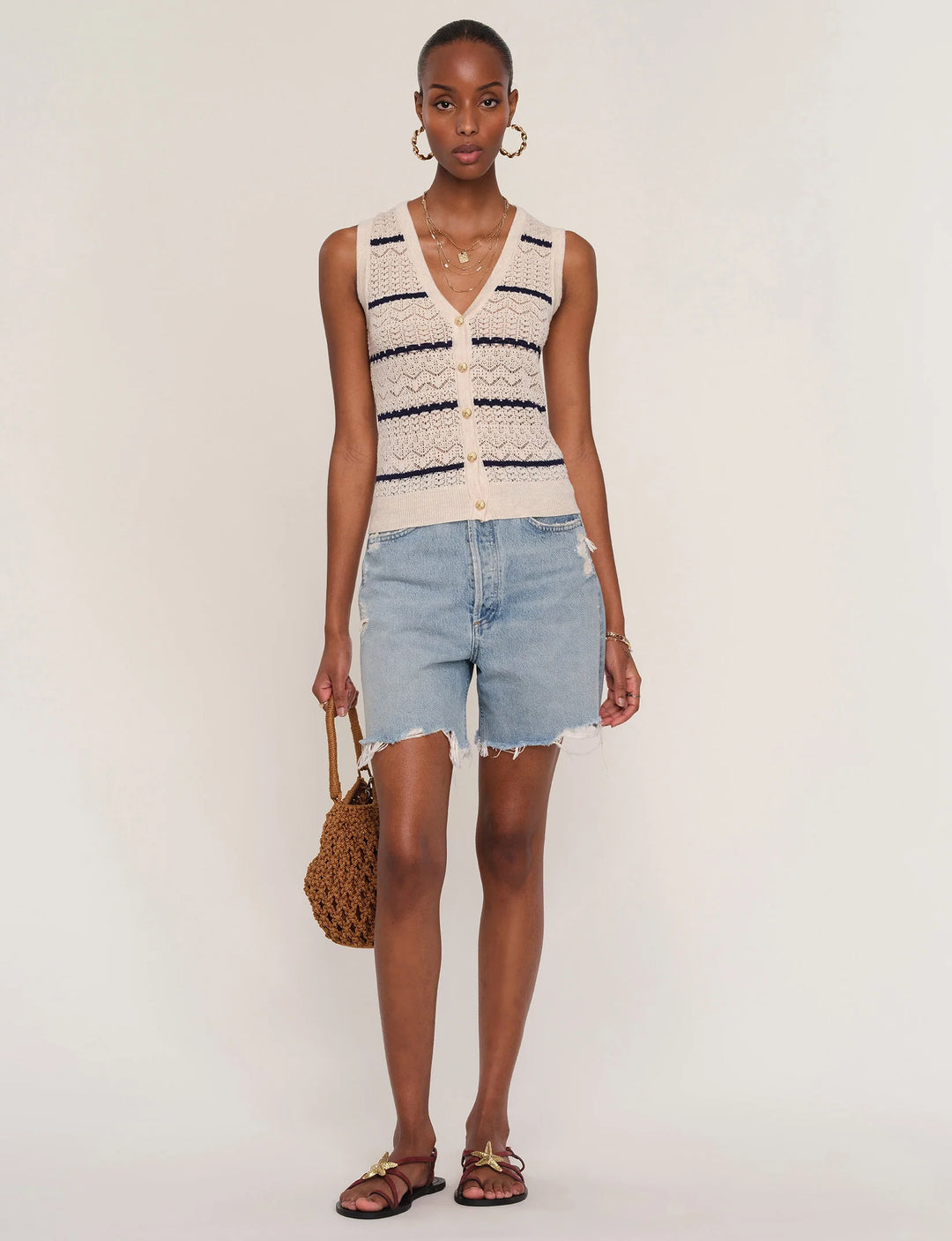 Heartloom Jacey Vest - Oat front