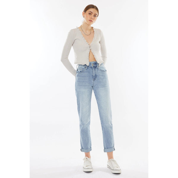 Kan can High Rise Cuffed Jeans