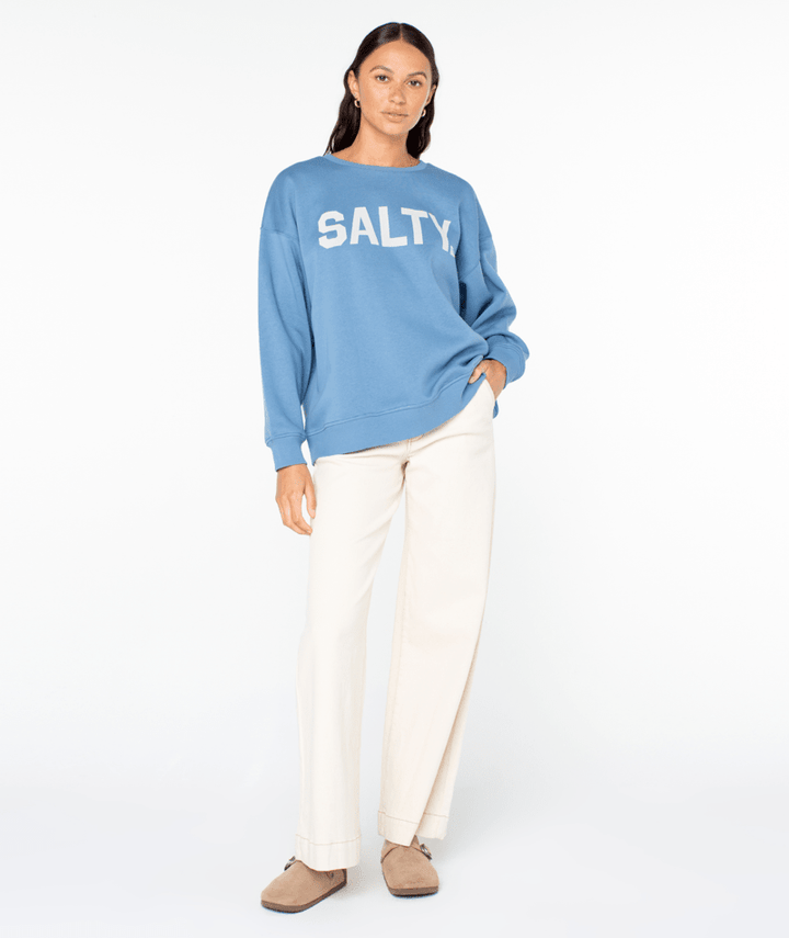 Roxy Morning Hike Crewneck Sweatshirt blue3