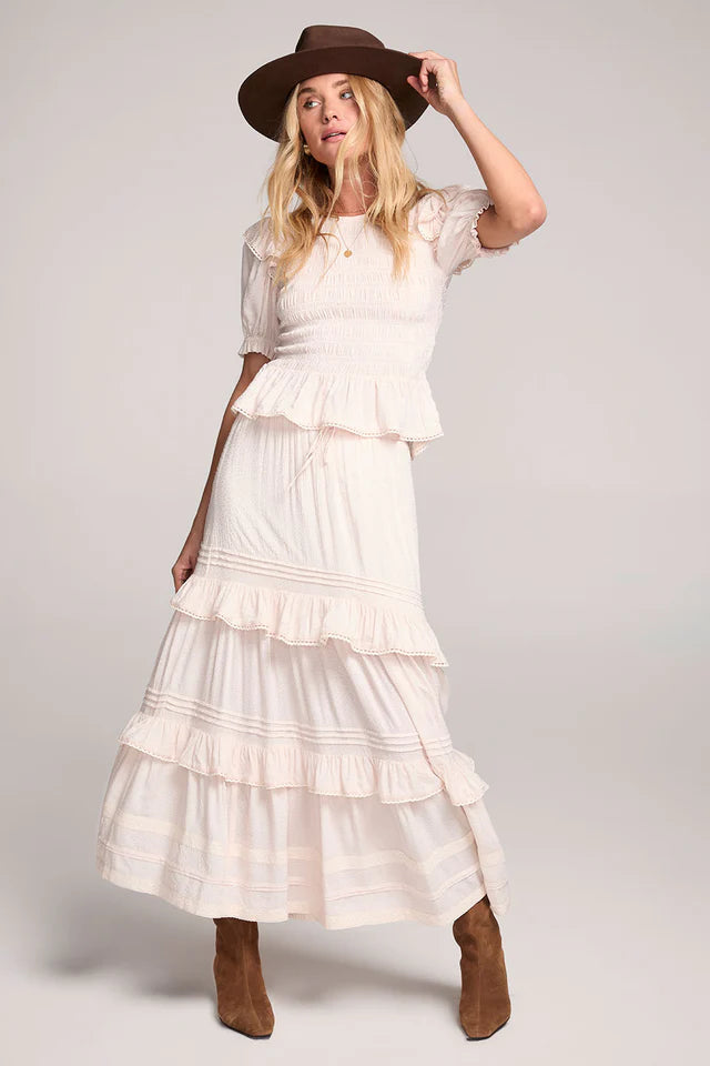 Saltwater Luxe Regan Midi Skirt ivory