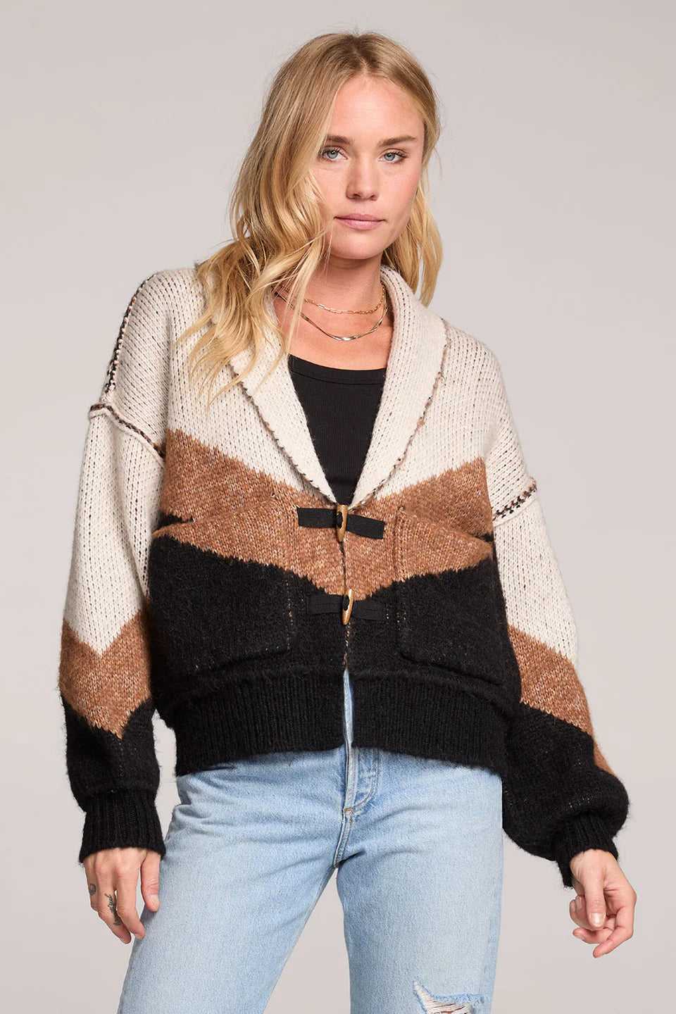 andmary Emma knit flare cardigan set