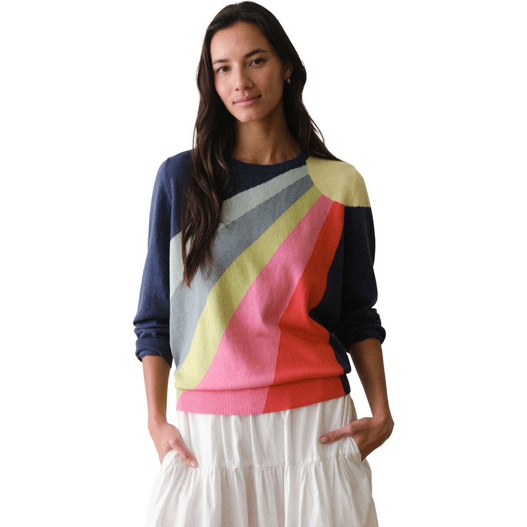 Marine Layer Icon cotton sweater in Sunbeam front view