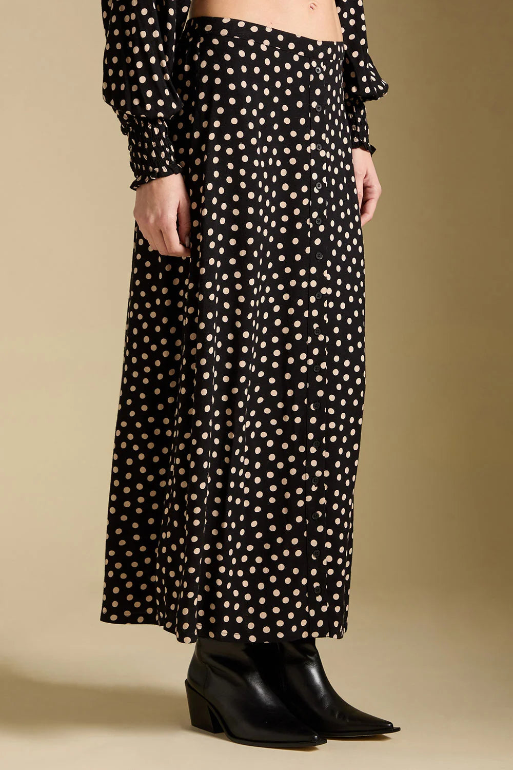 Saltwater Luxe Nolla Midi Skirt in Midnight 2