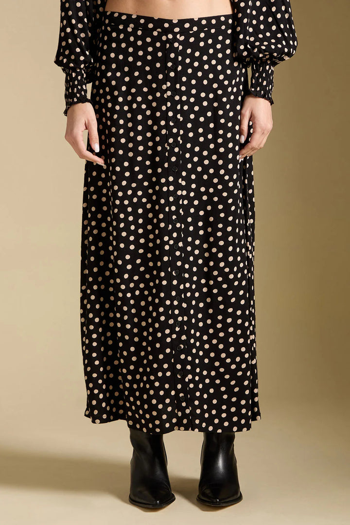 Saltwater Luxe Nolla Midi Skirt in Midnight 1