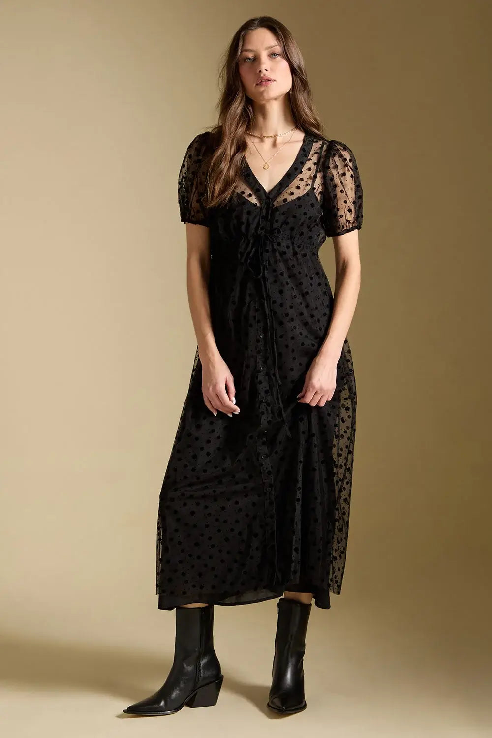Saltwater Luxe Tamra Midi Dress - Black
