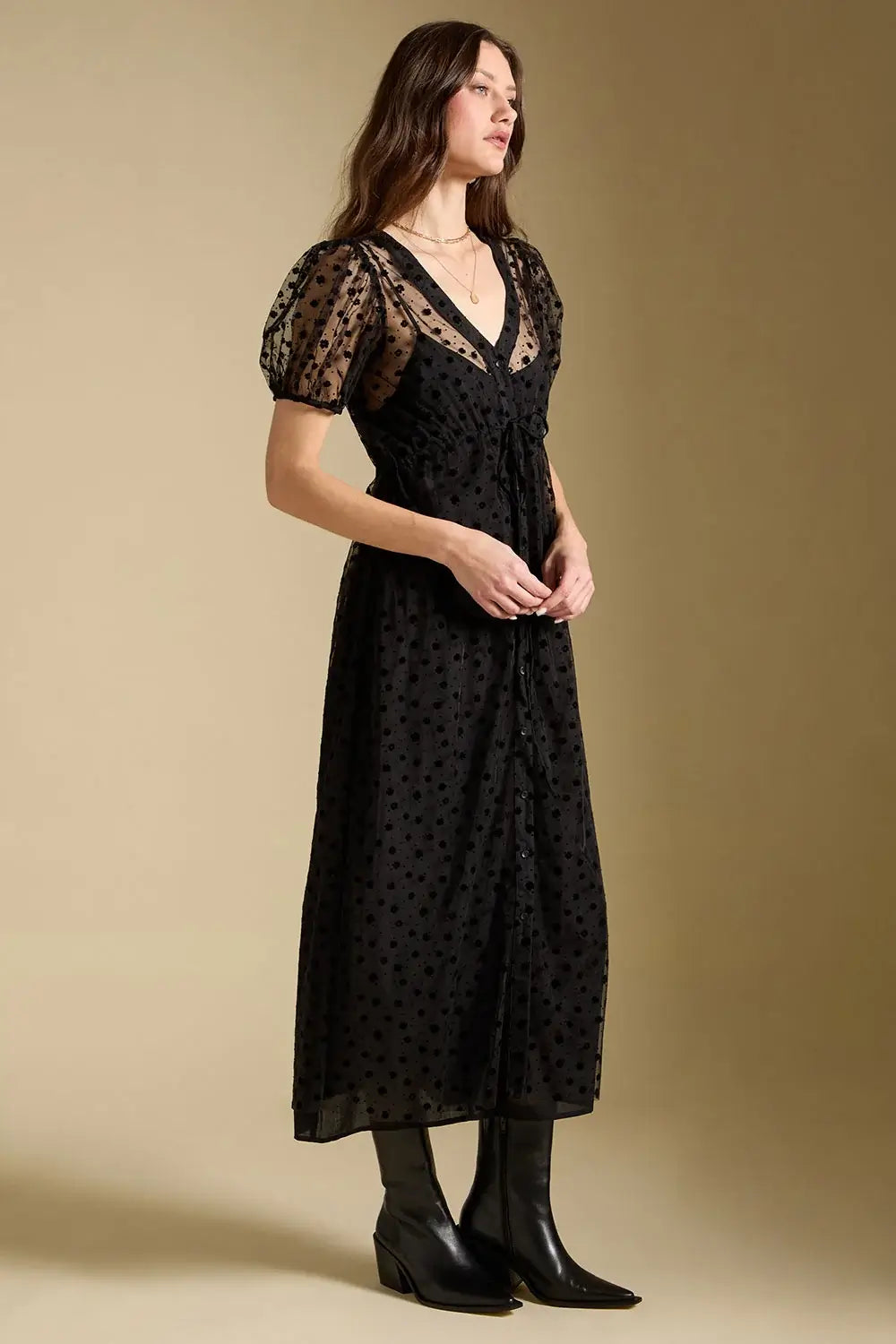 Saltwater Luxe Tamra Midi Dress - Black 5