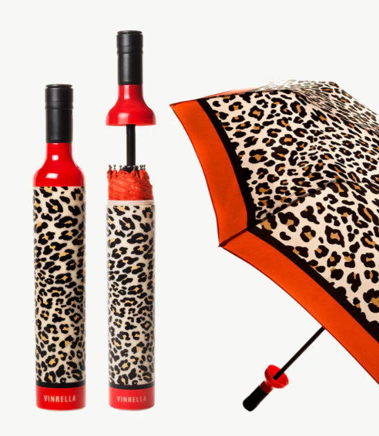 Vinrella Leopard Print Bottle Umbrella 3