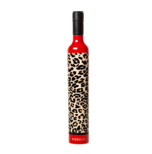 Vinrella Leopard Print Bottle Umbrella