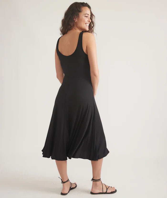 lexi flare dress Women's Lexi Short Sleeve Fit & Flare Midi Dress | Black