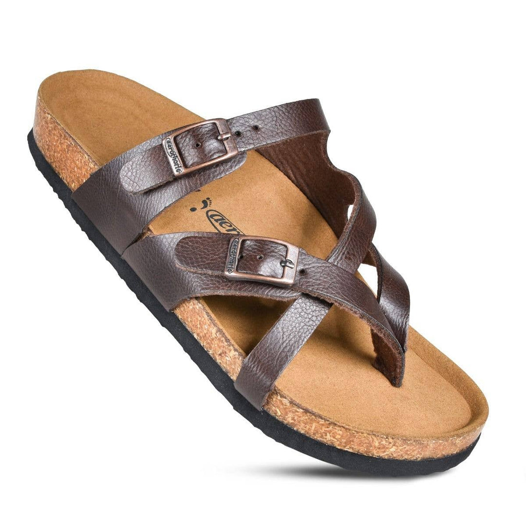 Aerothotic - Celestis Strappy Sandals - Wine-Red