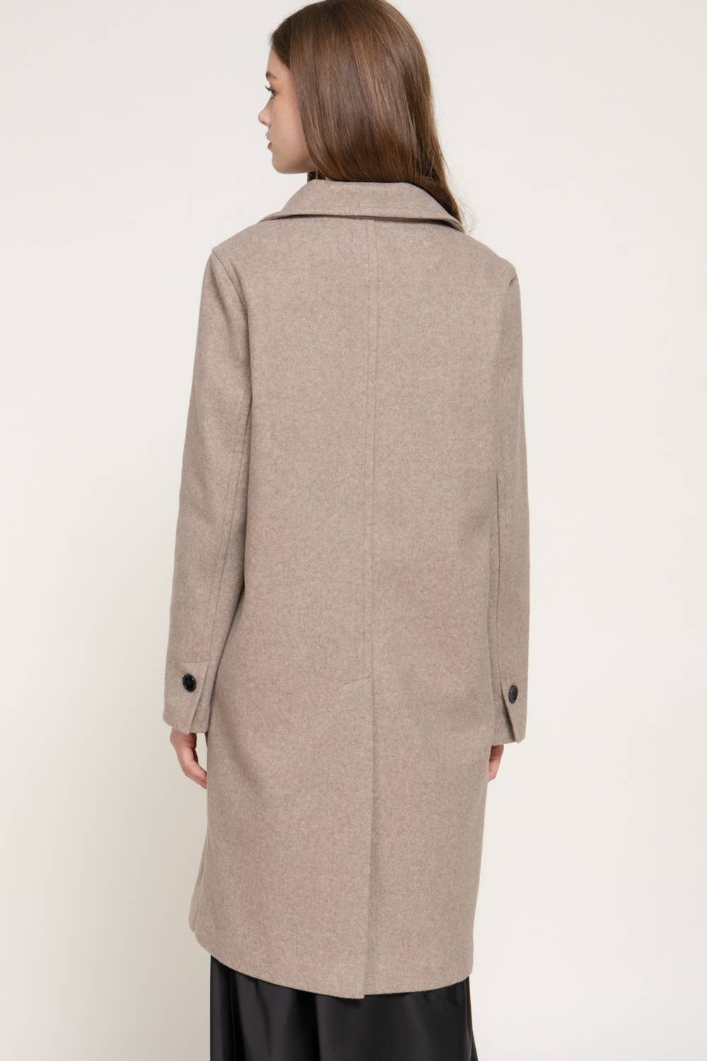 Active Basic - Long Sleeve Soft Long Coat in Oatmeal 2