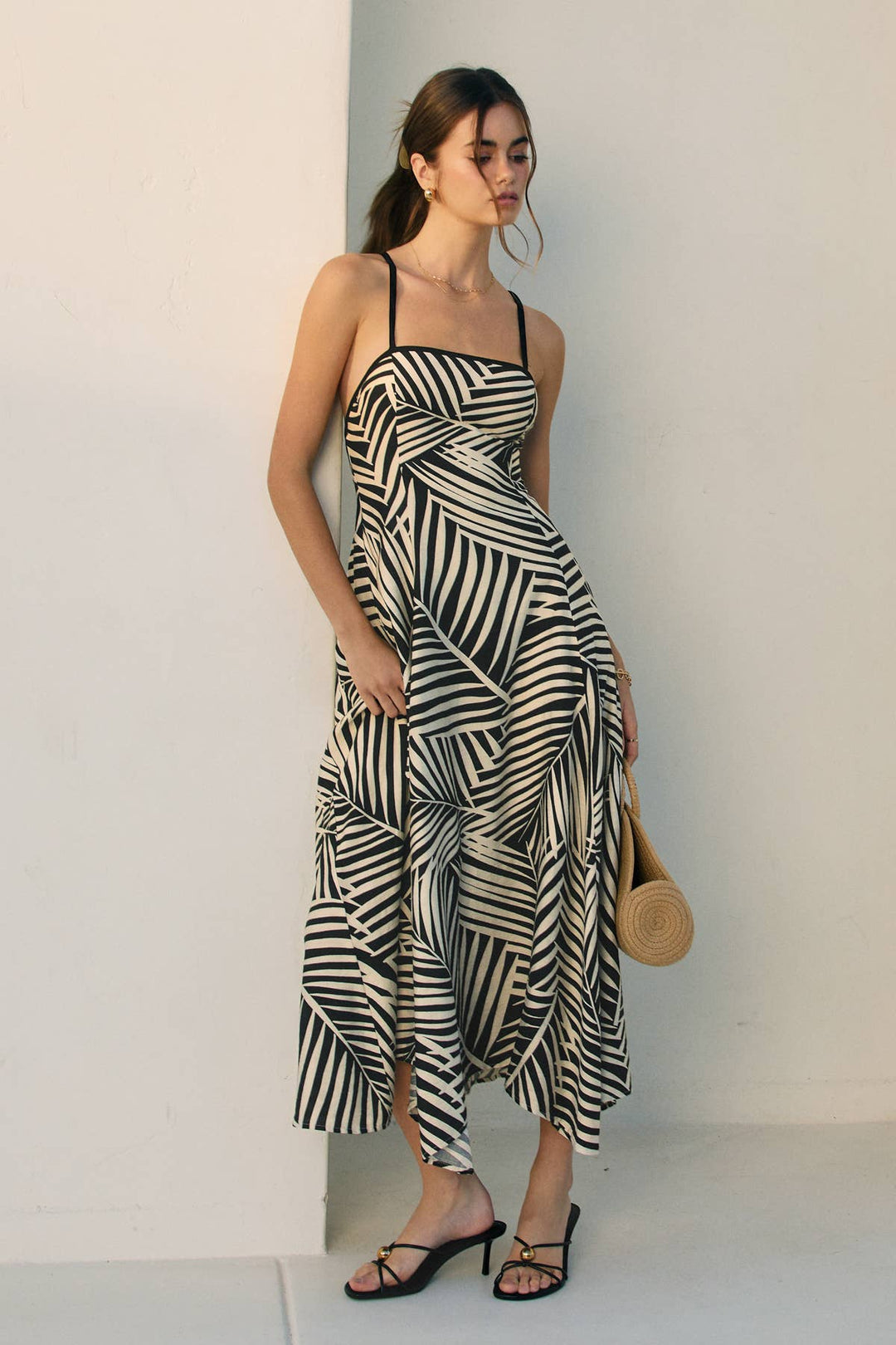 Dress Forum Mango Grove Handkerchief Hem Dress Midnight Fern