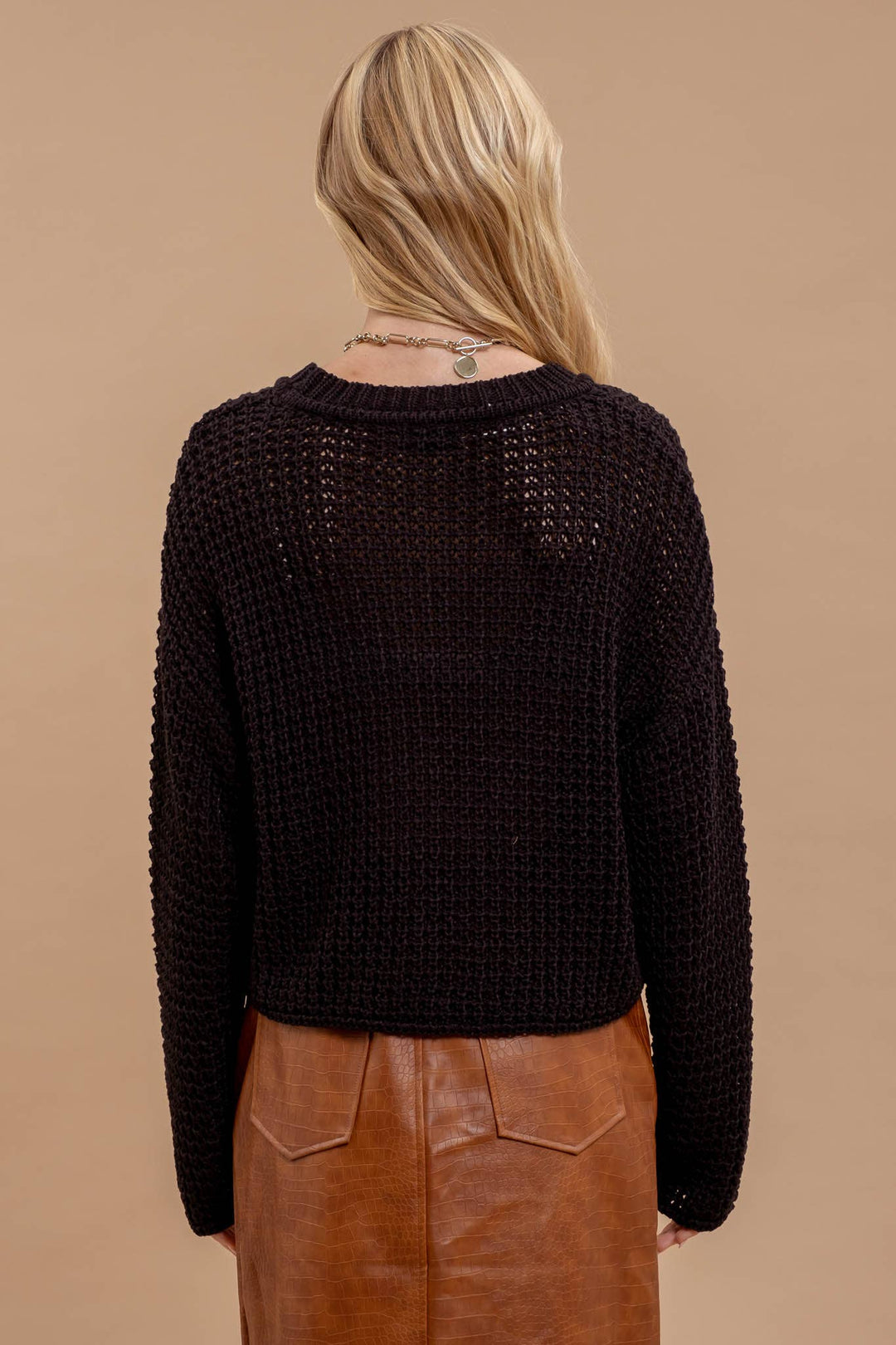 Blu Pepper Sheer Knit Sweater