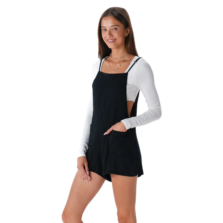 Lotus and Luna - Black Romper side 1