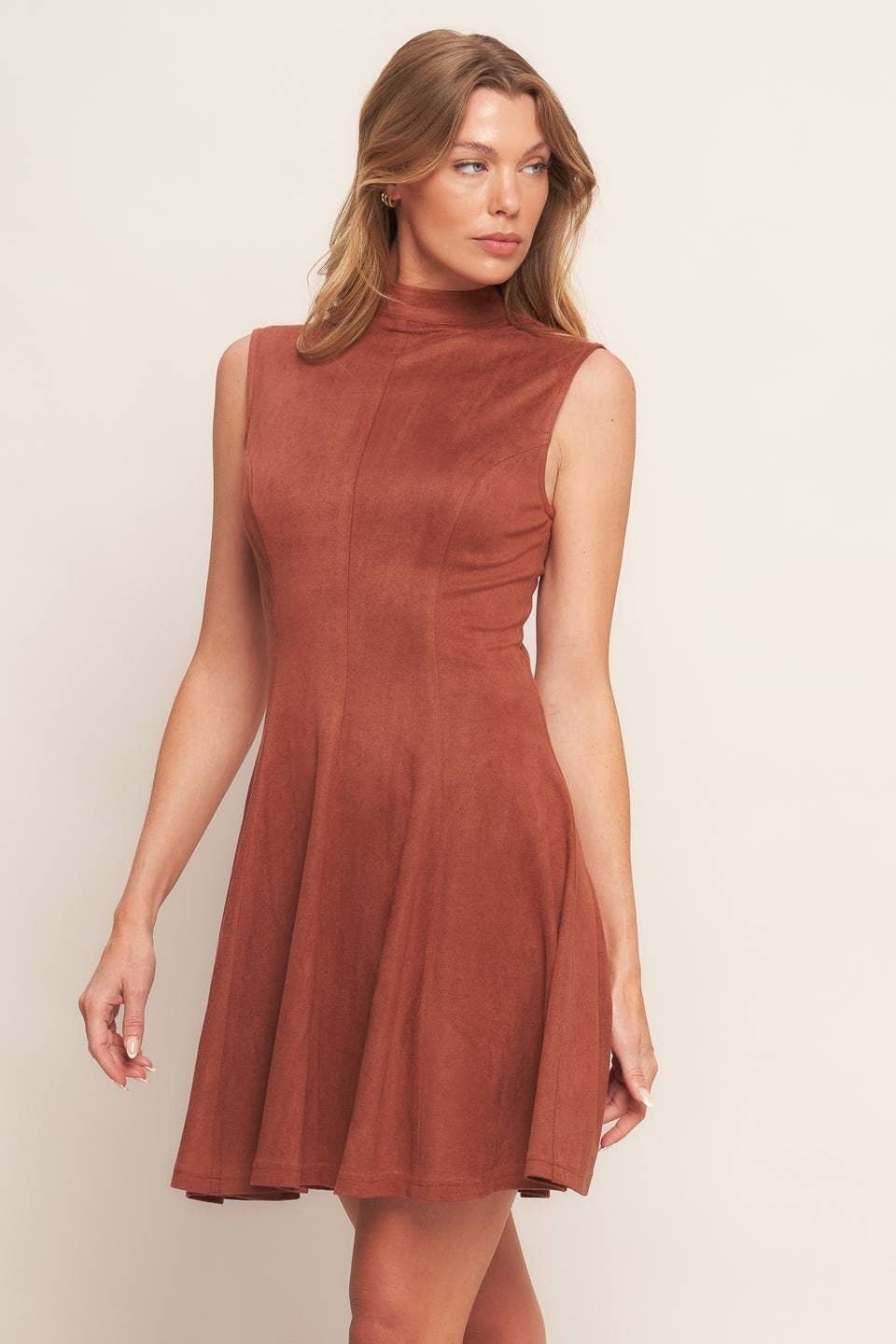 Faux Suede Mini Dress 1