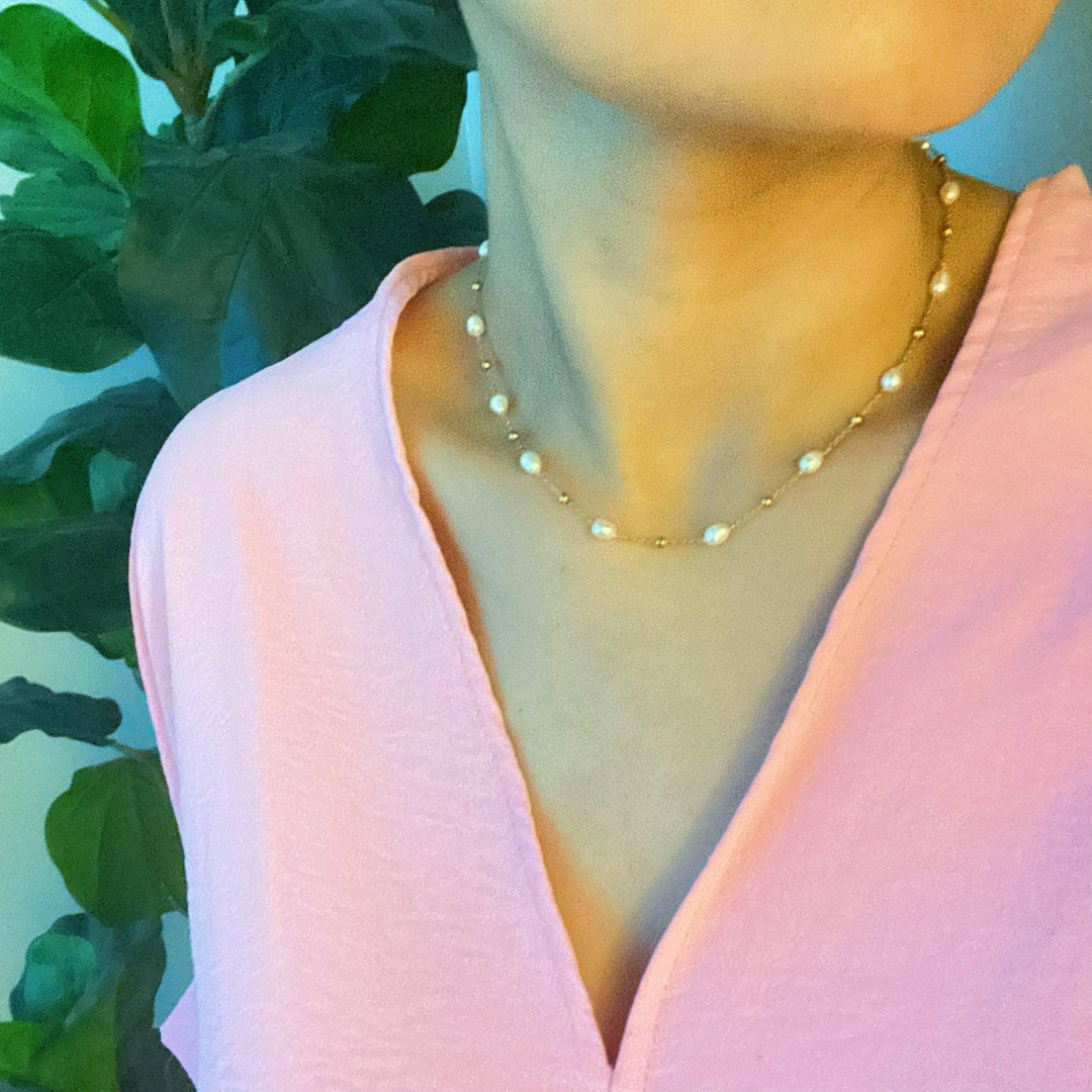 Ashley Freshwater pearl Necklace - Shop Emma's 