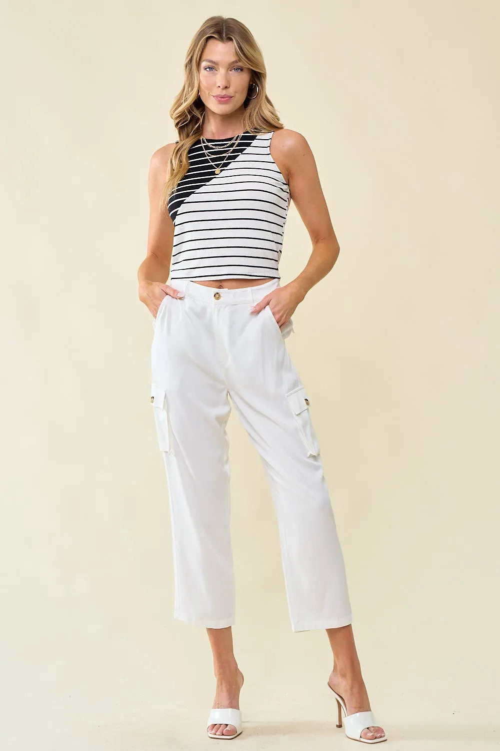 Mixed Stripe Knit Top