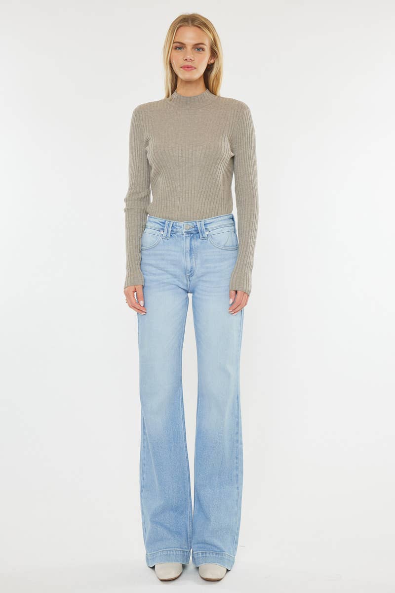 Kan Can Wide Leg Stretch Denim Jeans