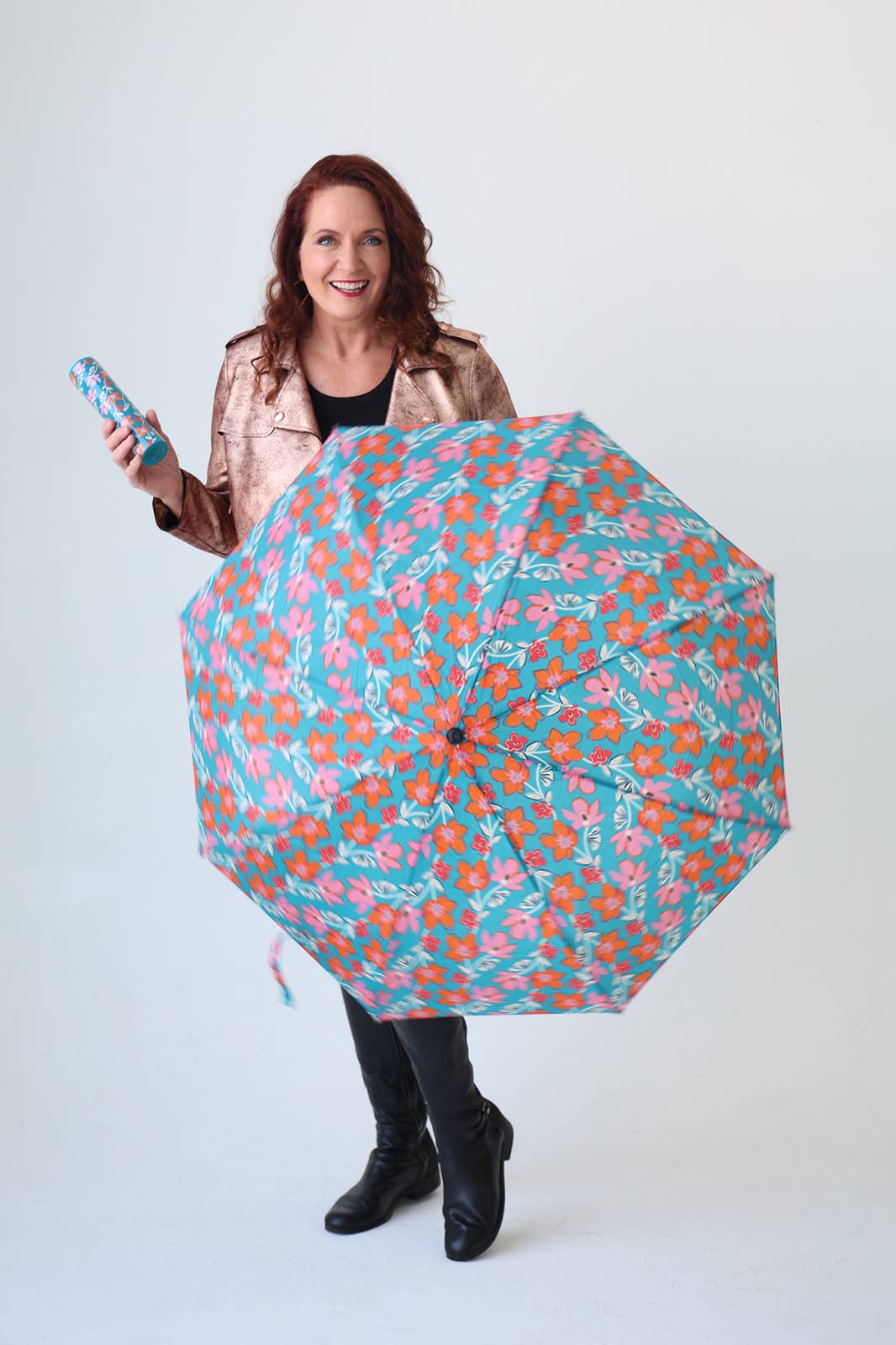 Vinrella - Teal Tango Umbrella in a Bottle 1