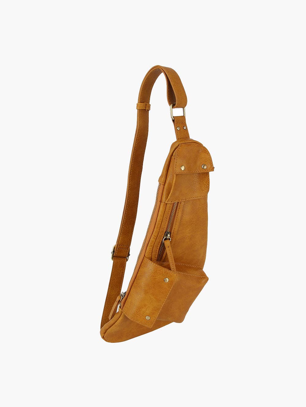 Leather Sling Bag Crossbody Daypack