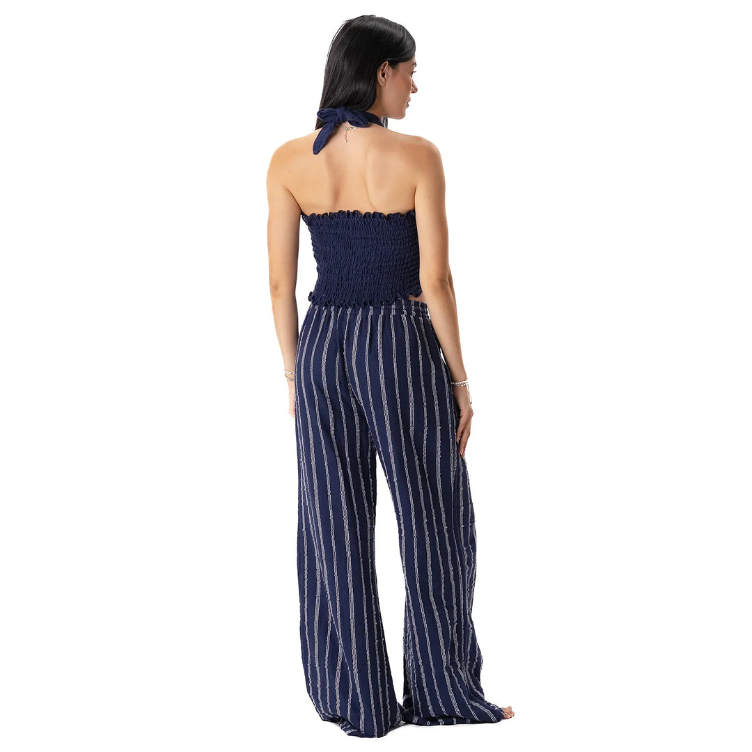 Lotus and Luna - Navy Sailor Stripe Cabana Pants 3