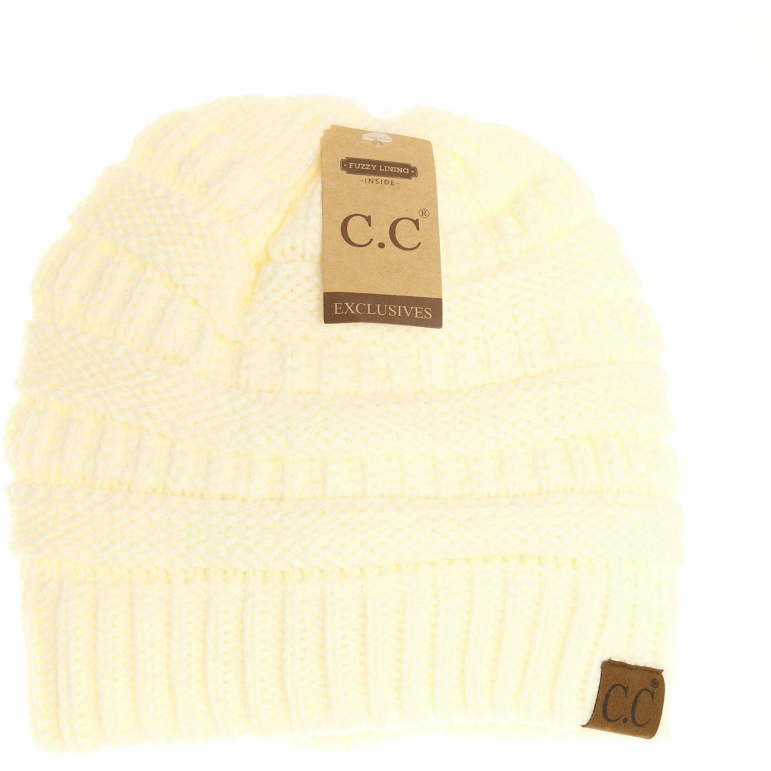 C.C Beanie Fuzzy Lined Cc Beanie Hat25