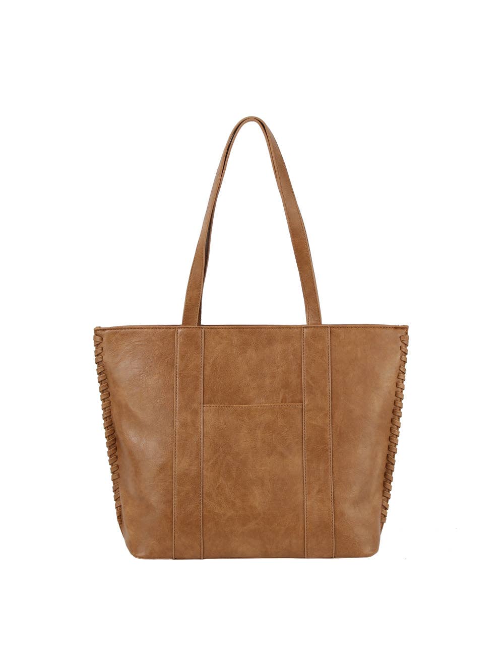 Side Braided Detail Tote tan